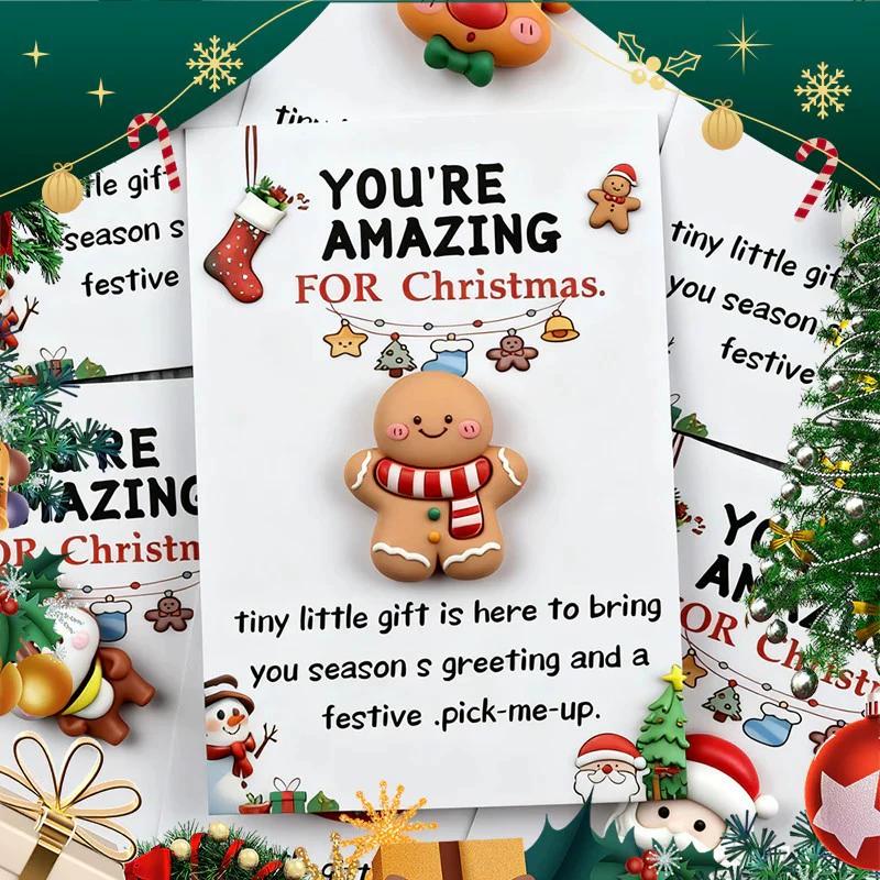 Christmas Pocket Hug, 10pcs Christmas Greeting Cards, Pocket Hugs, Xmas Note Cards for Coworker Employee Family Friends (H) - Image 4